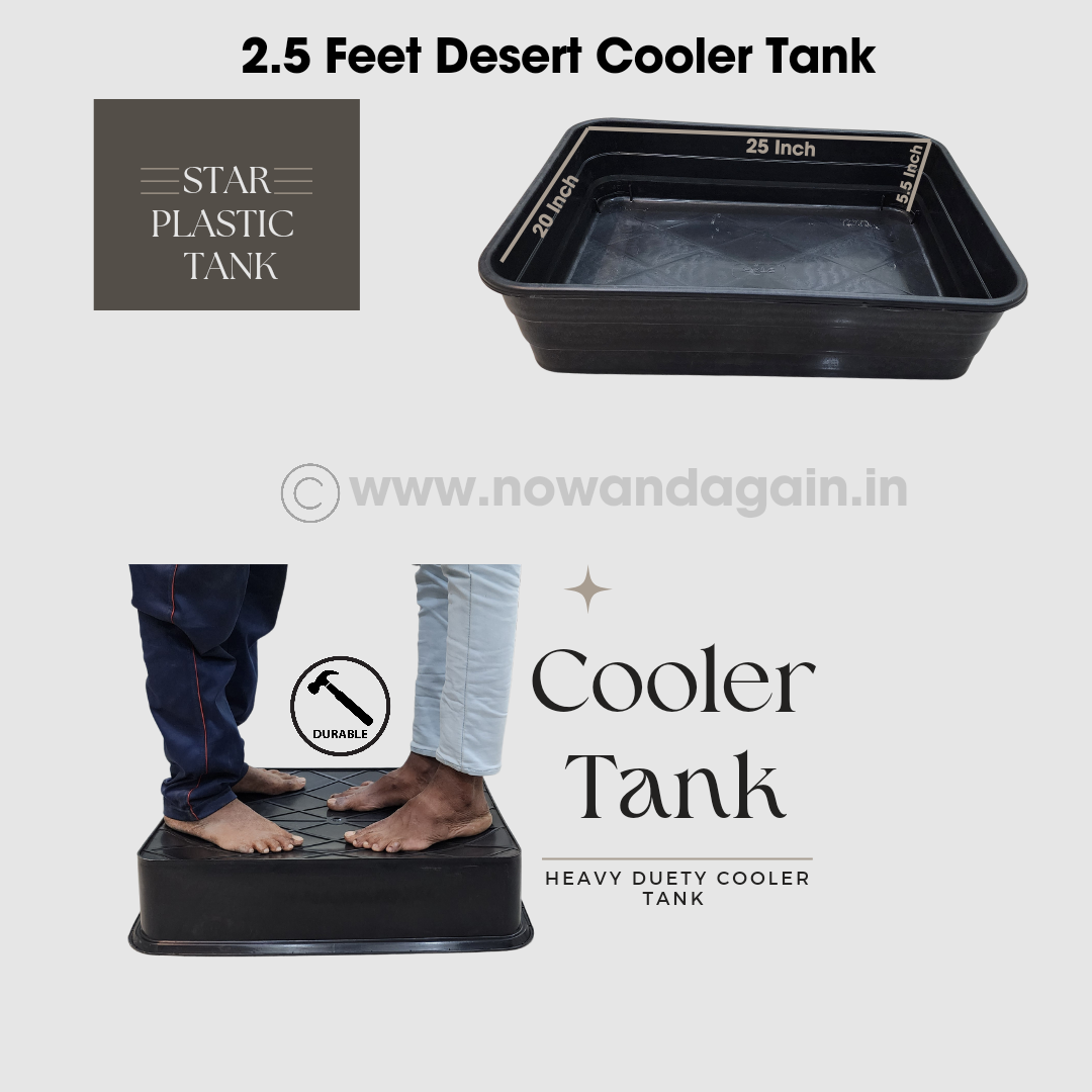 2.5 Feet Desert Cooler Plastic Tank | Leak-Proof Design That Prevents Water Seepage And Ensures Efficient Water Retention |Say Goodbye to Messy Leaks