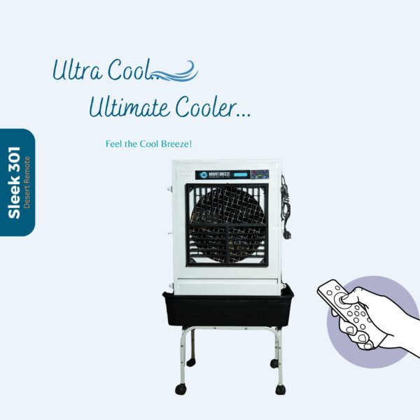 Sleek 301 Remote Aquabreeze Air Cooler With Trolly